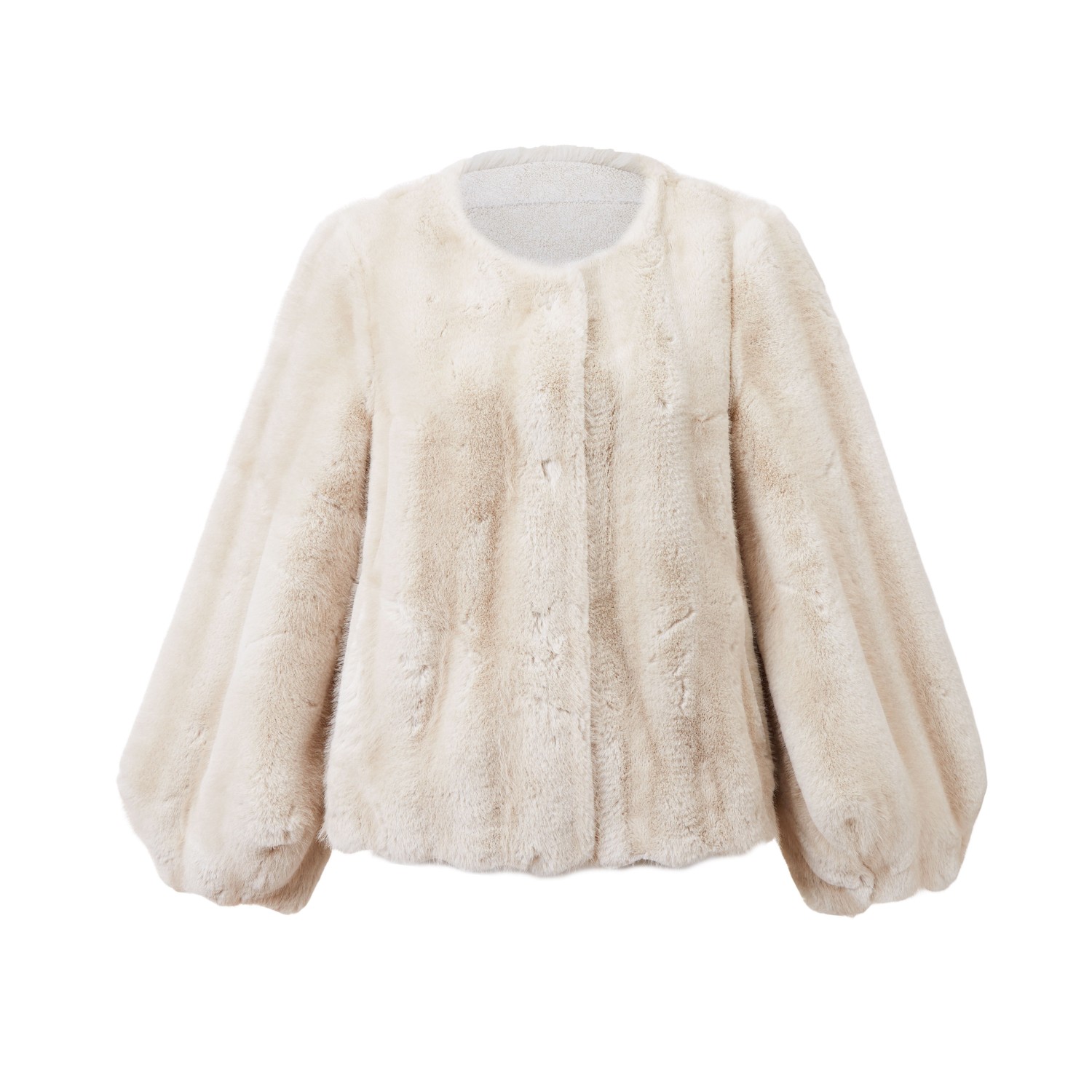 Women's Short Fashionable Winter Autumn Warm Eco-Friendly Mink Faux Fur Coat Made of 100% Polyester Fiber Elegant Casual Style