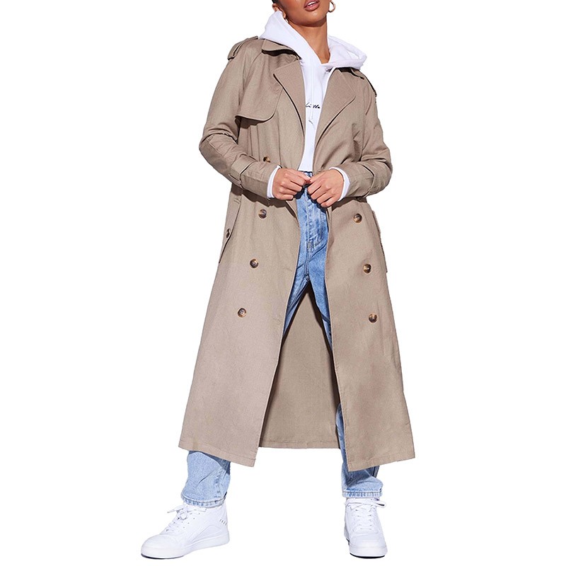 2026 New Arrival Ladies Winter Women's Regular Woven Quilted Trench Coat Breathable Waterproof Quick Dry Genuine Leather