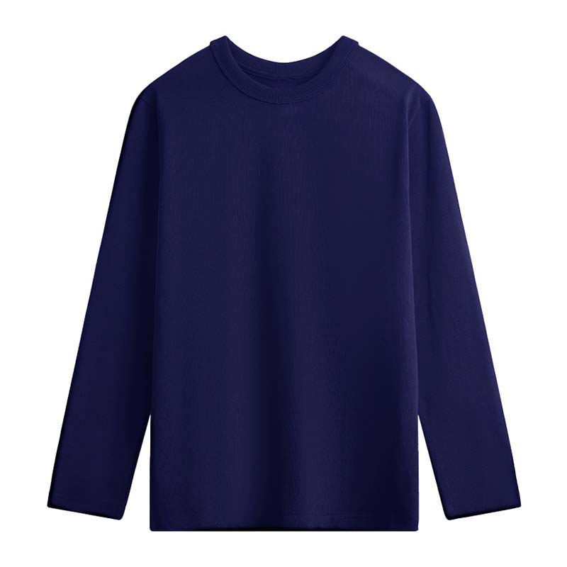 High Quality Custom Casual Men's Oversized T-Shirt Long Sleeve Drop Shoulder Solid 100% Cotton Breathable Quick Dry Crew Neck