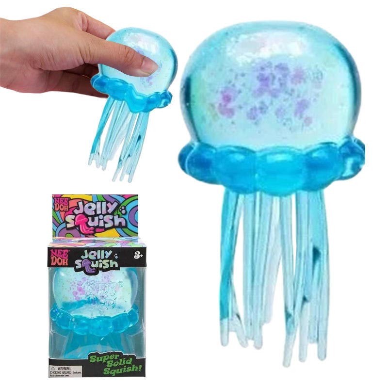Super Soft Bouncy Squeeze Jellyfish Squishy Transparent Slow Rebound Non-sticky Hand Relief Healing Internet Popular Small Toy