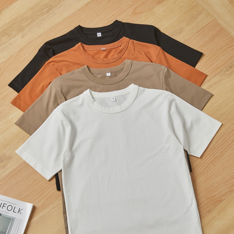 Custom Design Solid Sorona Cotton Blend Loose Breathable Quick Dry Anti UV Anti-Wrinkle O-Neck Heavyweight White Men's T-Shirt