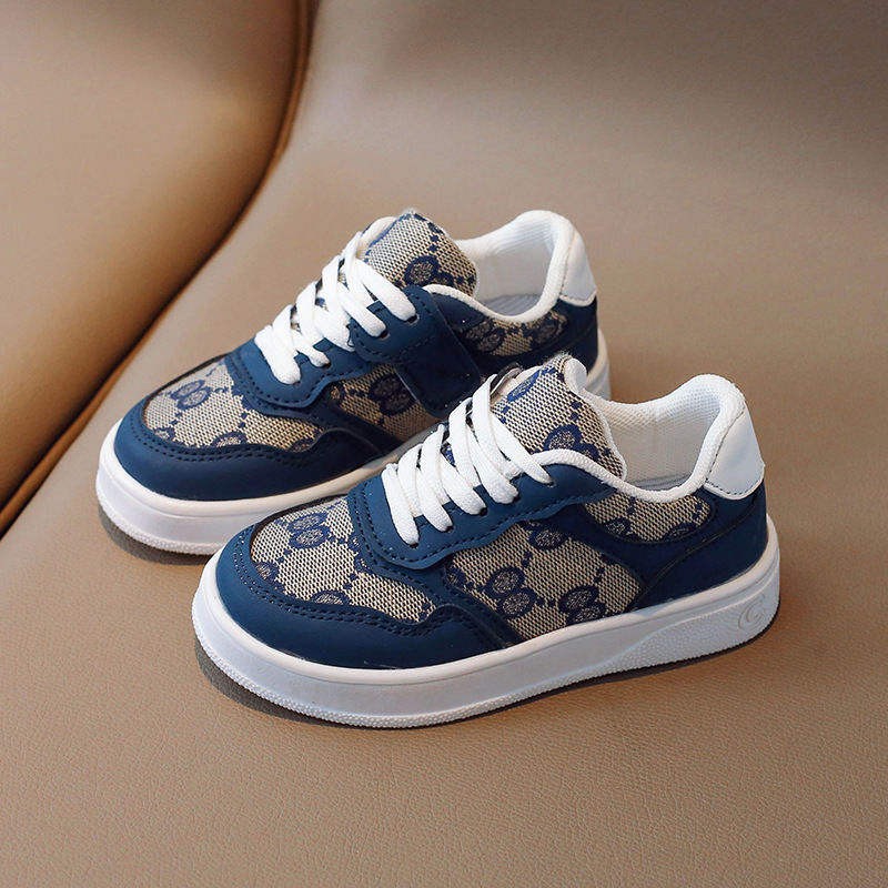 2025 Spring Collection Stylish Single-Layer Design Buckle Strap Running Shoes Unisex Children's PU Upper Colorblock Casual Shoes