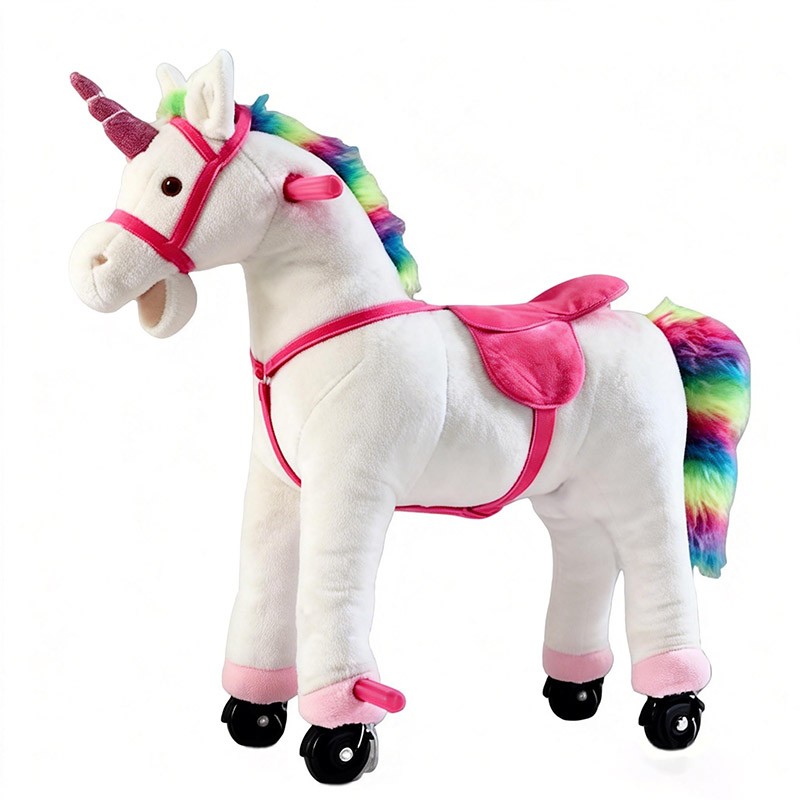 Children's Rocking Horse Unicorn Toy Plush Ride-On Animal Toy